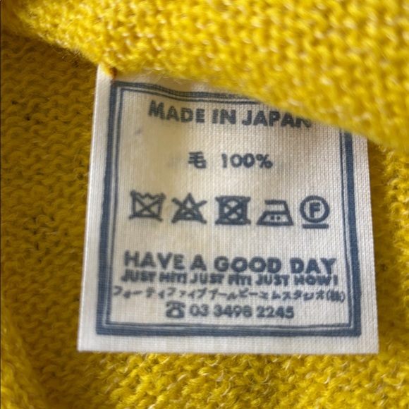 NWT 45R gold 100% wool sweater, body, cropped, oversized, size 00 (OS) - Picture 3 of 10